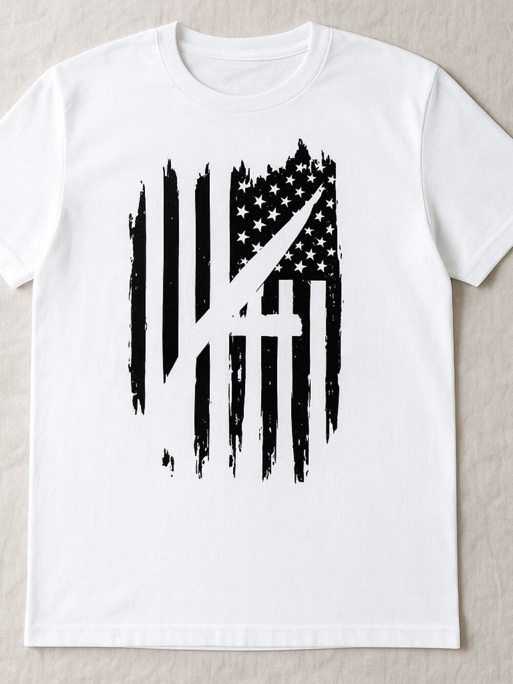 Distressed American Flag Graphic T-Shirt Patriotic USA Vintage Style